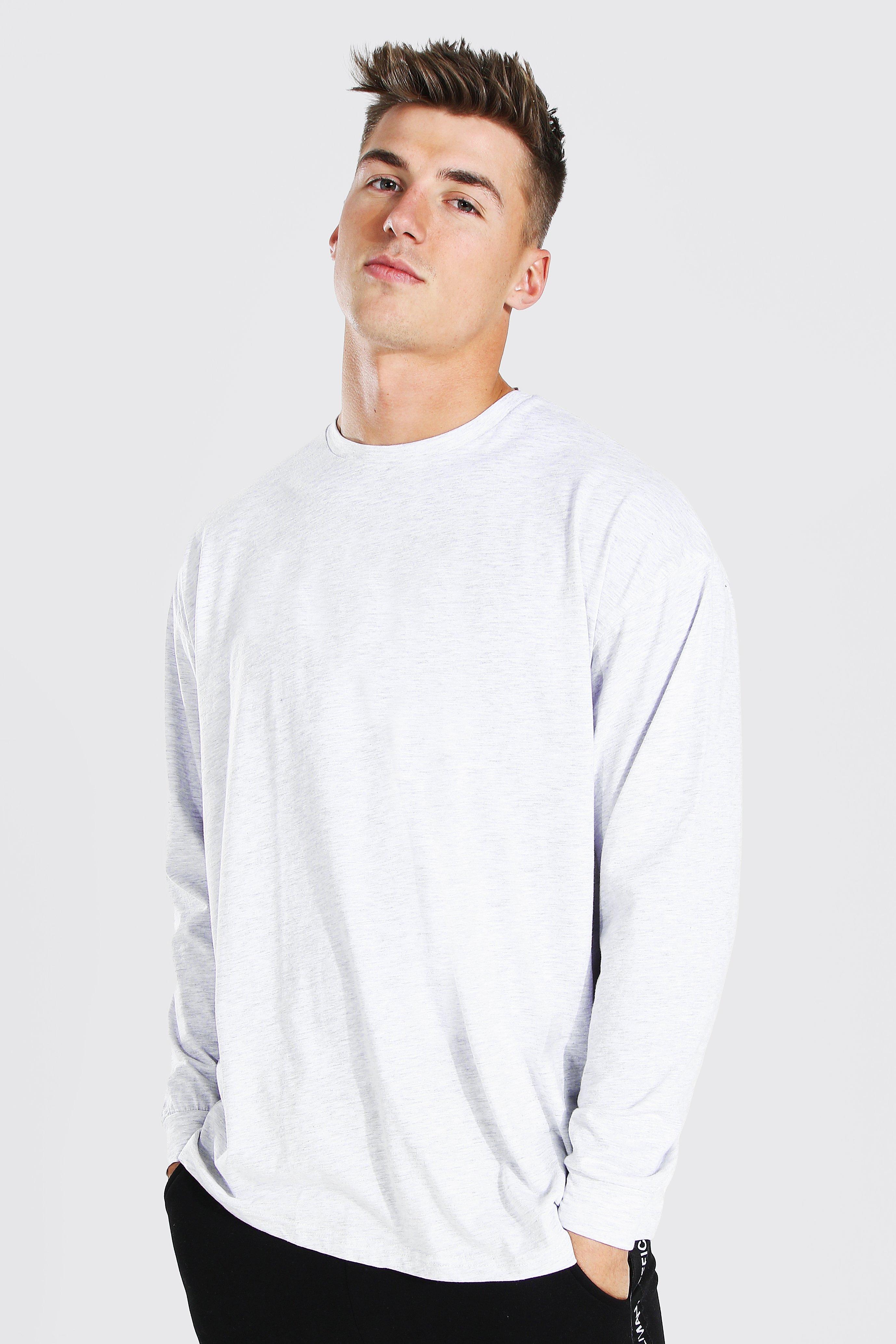 Oversized Long Sleeve Crew Neck T-Shirt | boohooMAN USA