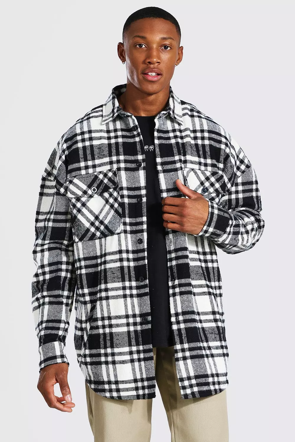 Chemise a carreaux oversize homme sale