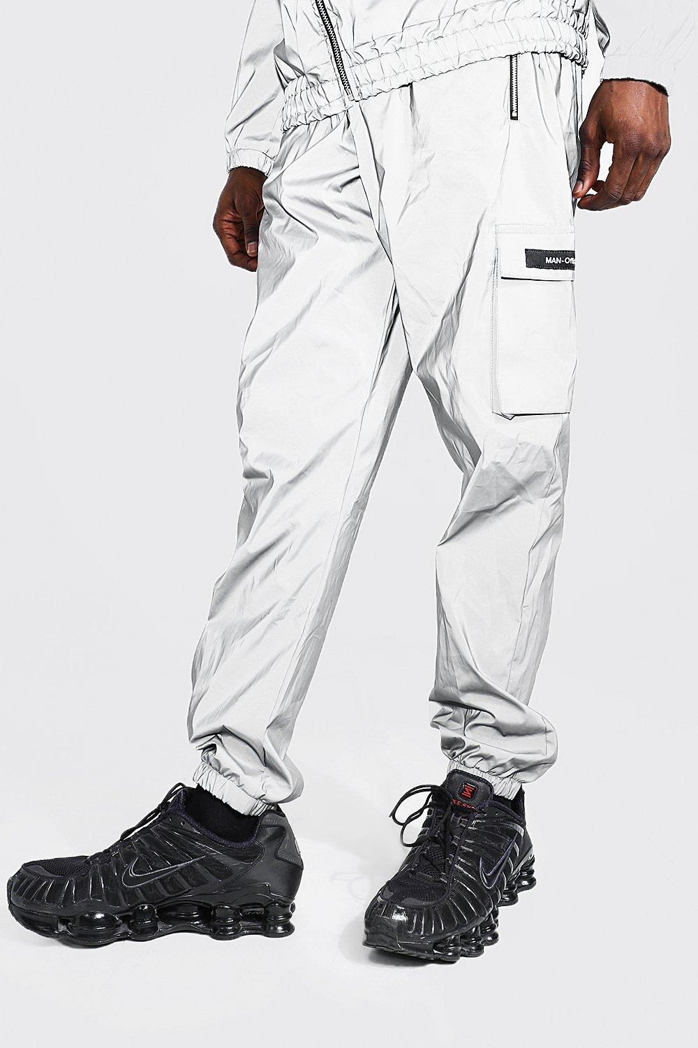 Boohooman reflective joggers new arrivals