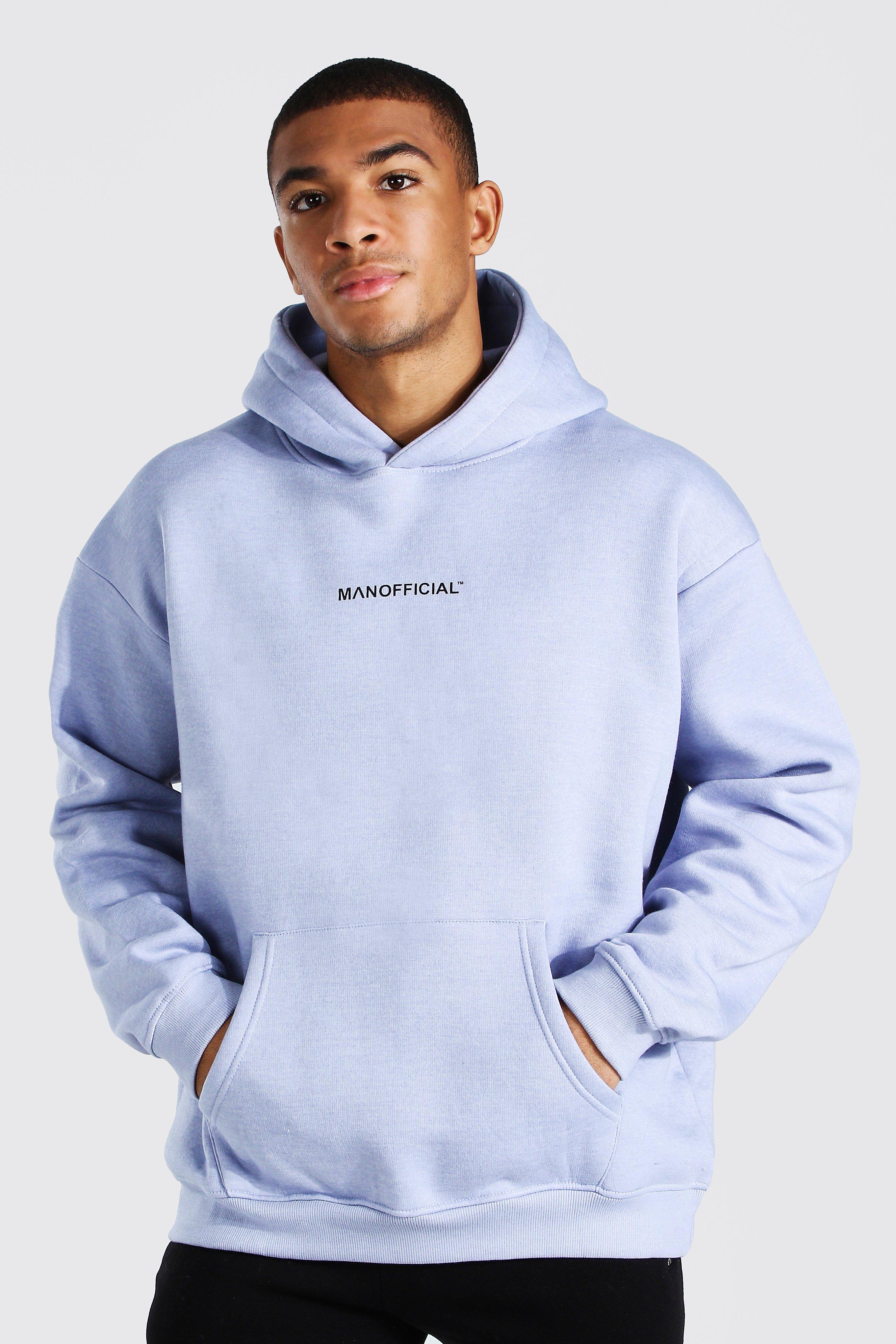 Blue discount boohooman hoodie