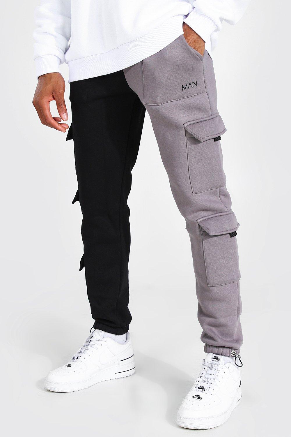 Spliced Slim Utility Cargo Joggers boohooMAN