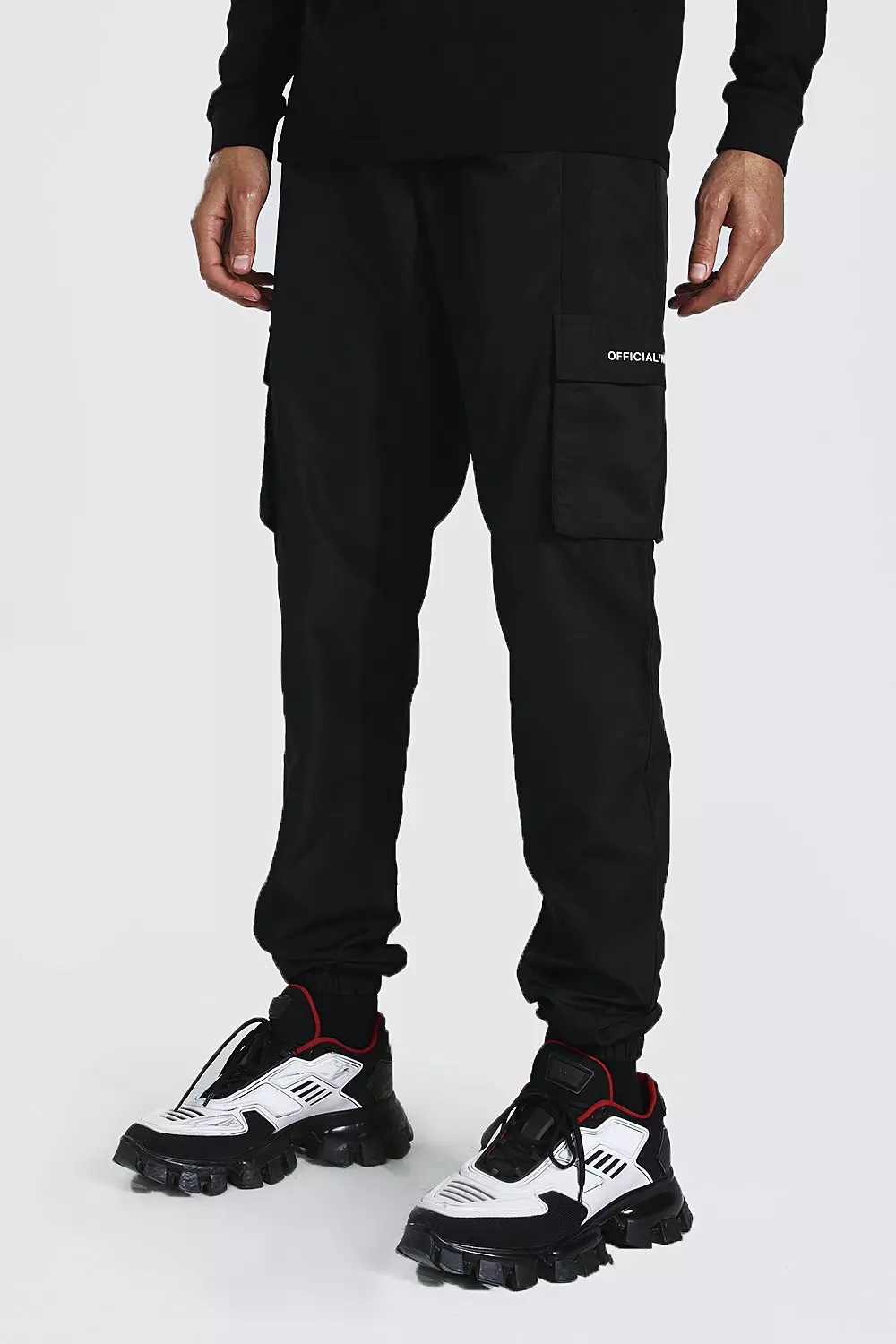 Tall Shell Man Official 3d Cargo Joggers boohooMAN USA