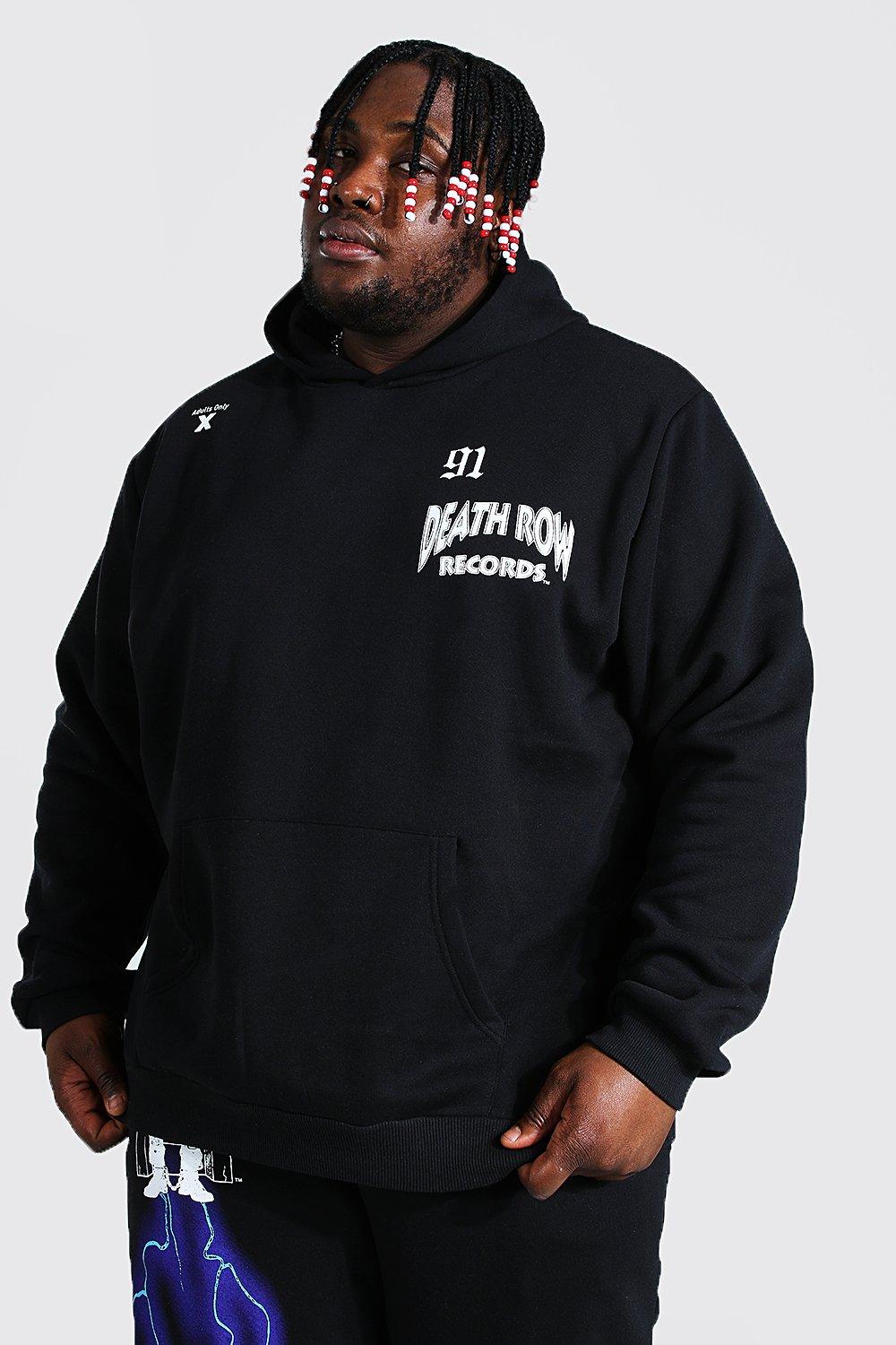 Plus Size Death Row Lightening License Hoodie boohooMAN USA