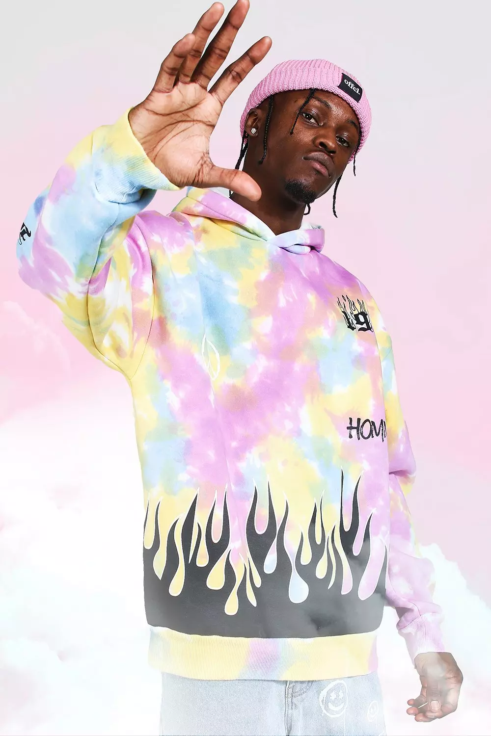 Leng tie dye hoodie hot sale