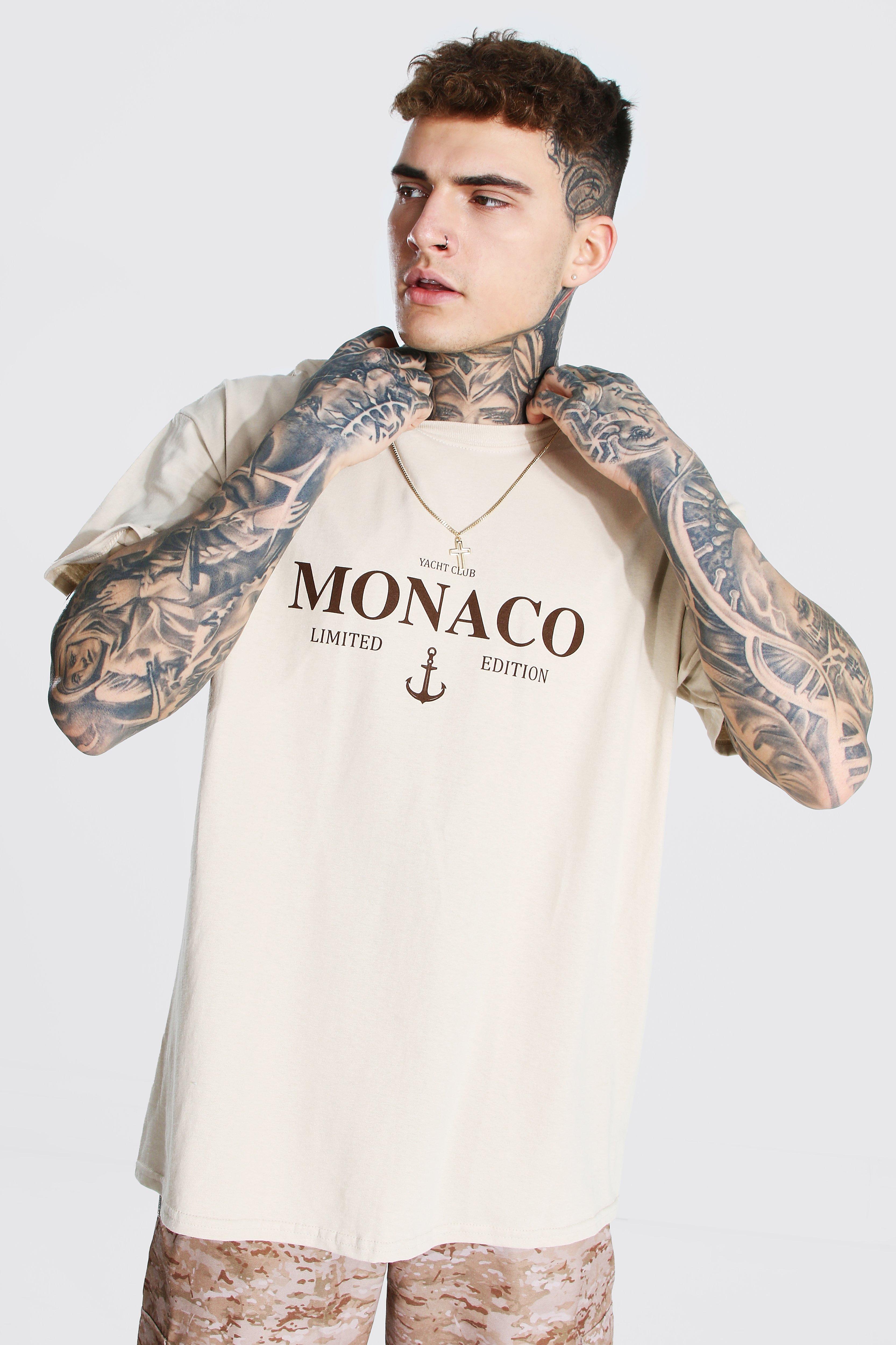 Oversized Monaco Limited Edition T-shirt | boohooMAN USA