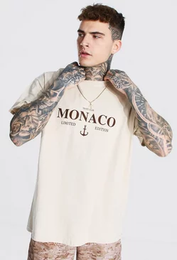 Sand Beige Oversized Monaco Limited Edition T-shirt