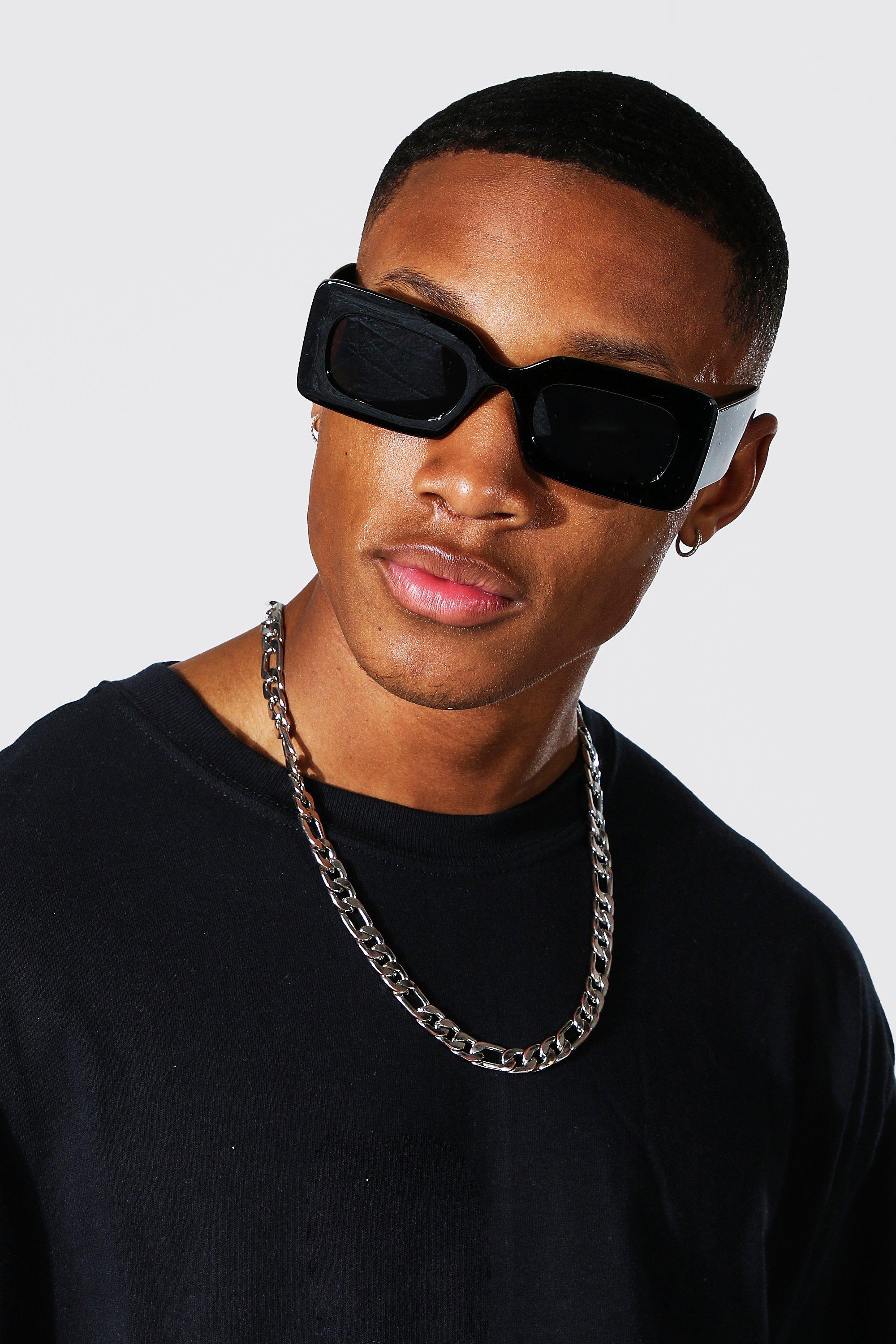 Rectangular frame sunglasses