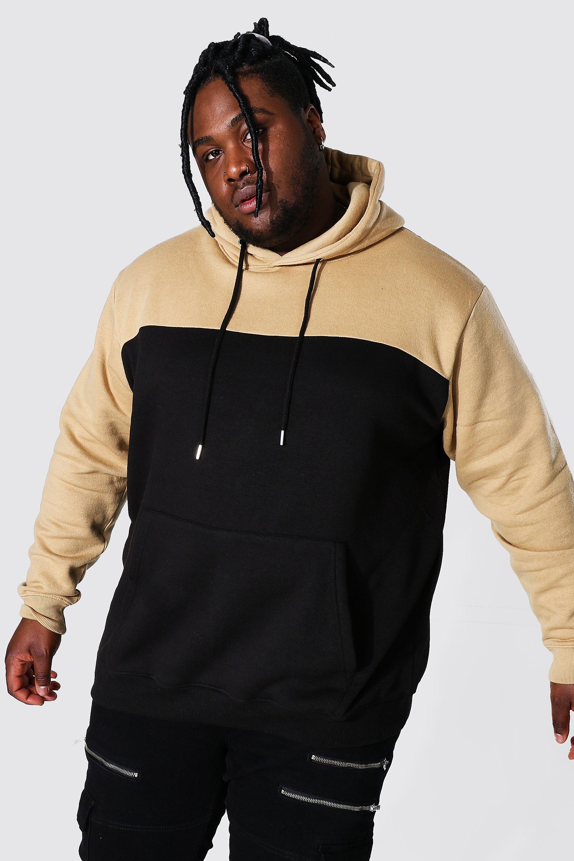 Boohooman colour block online hoodie