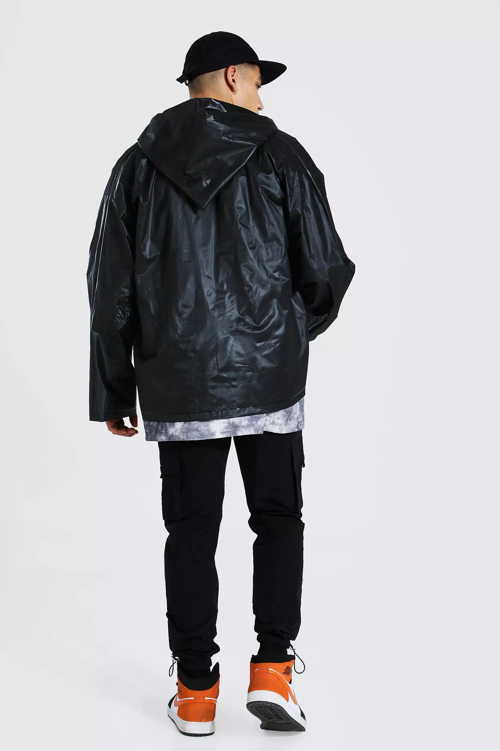 Foldaway Short Raincoat boohooMAN USA