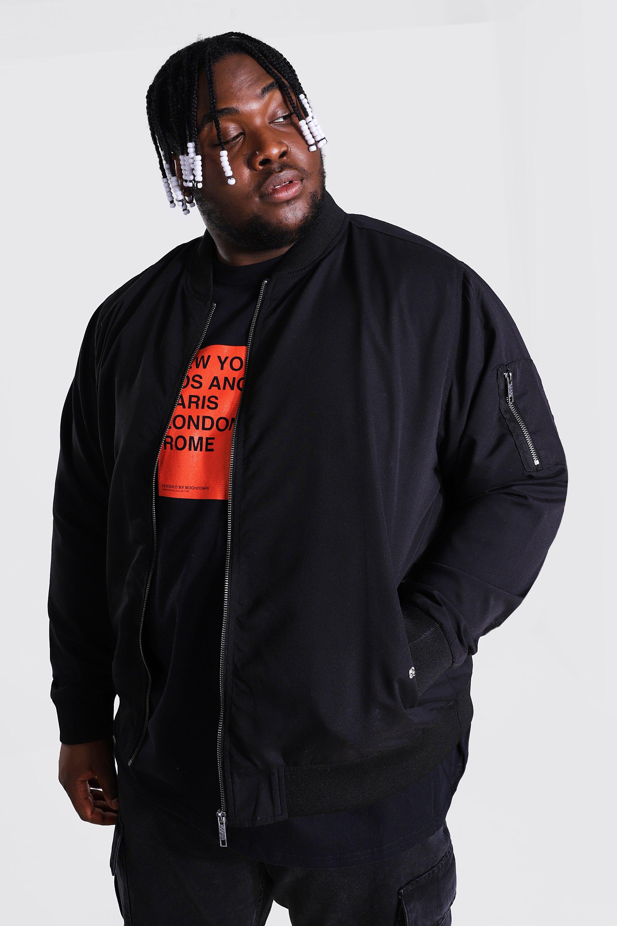 Plus Size Ma1 Bomber Jacket | boohooMAN USA