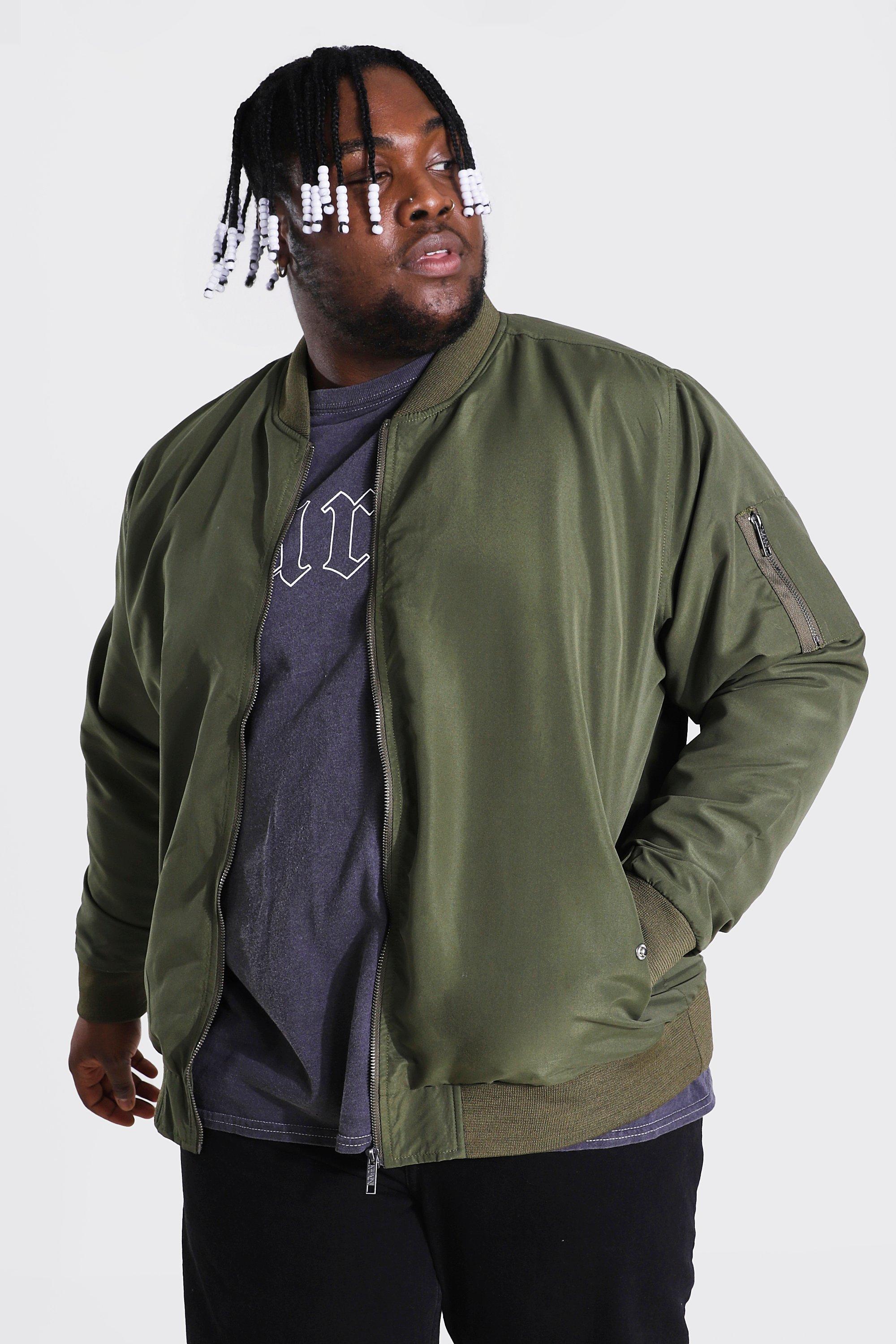 Plus Size Ma1 Bomber Jacket | boohooMAN USA