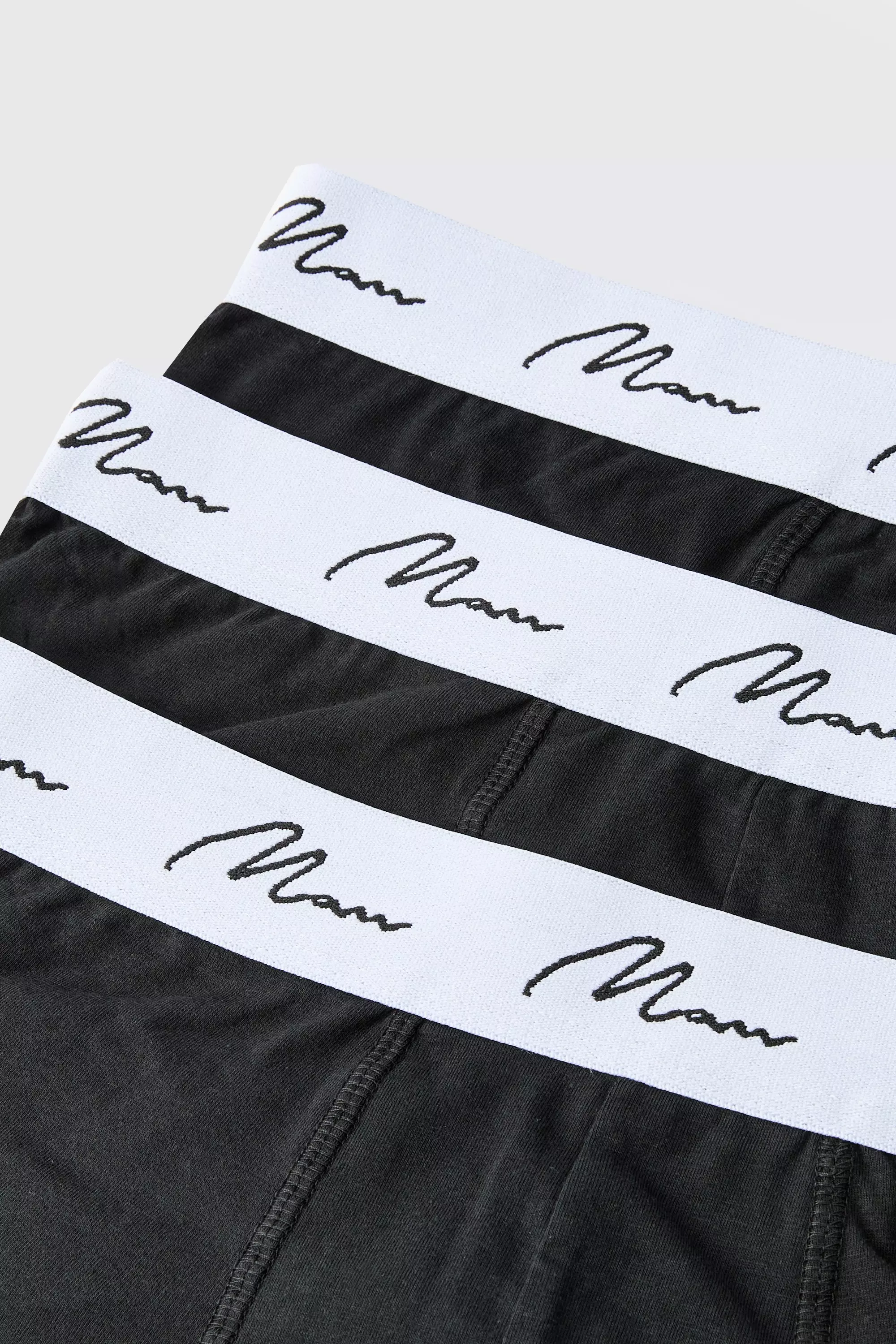 Black 3 Pack MAN Signature Trunks alternative image
