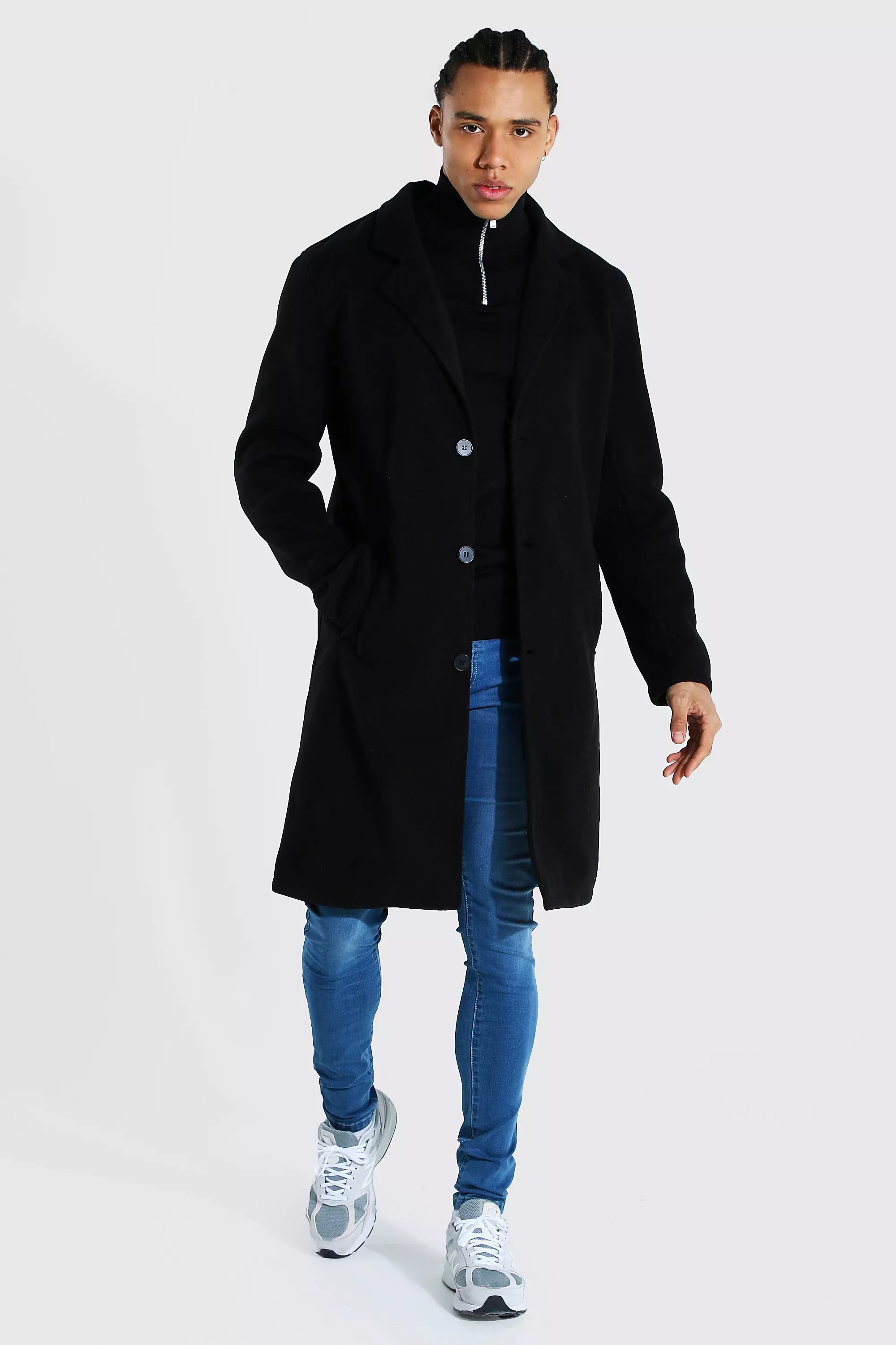 Boohooman long coat online