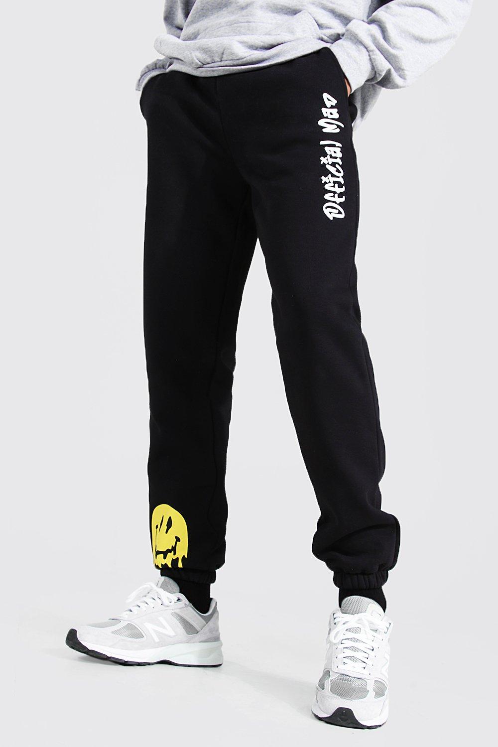 Regular Man Drip Face Print Joggers |