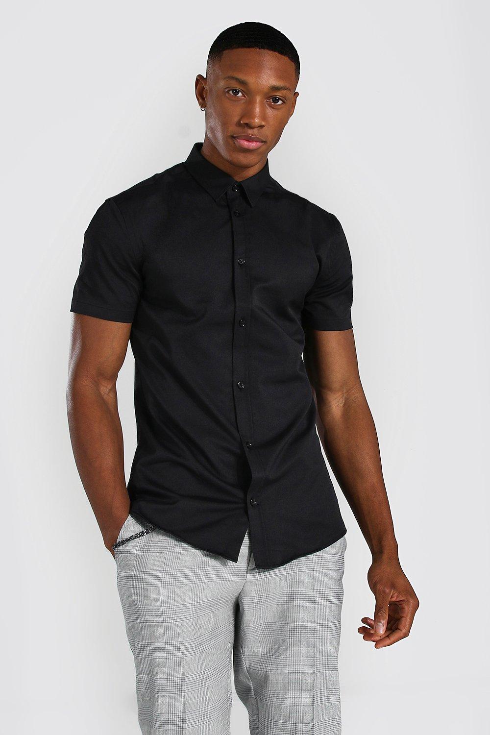 Black short sleeve clearance shirt