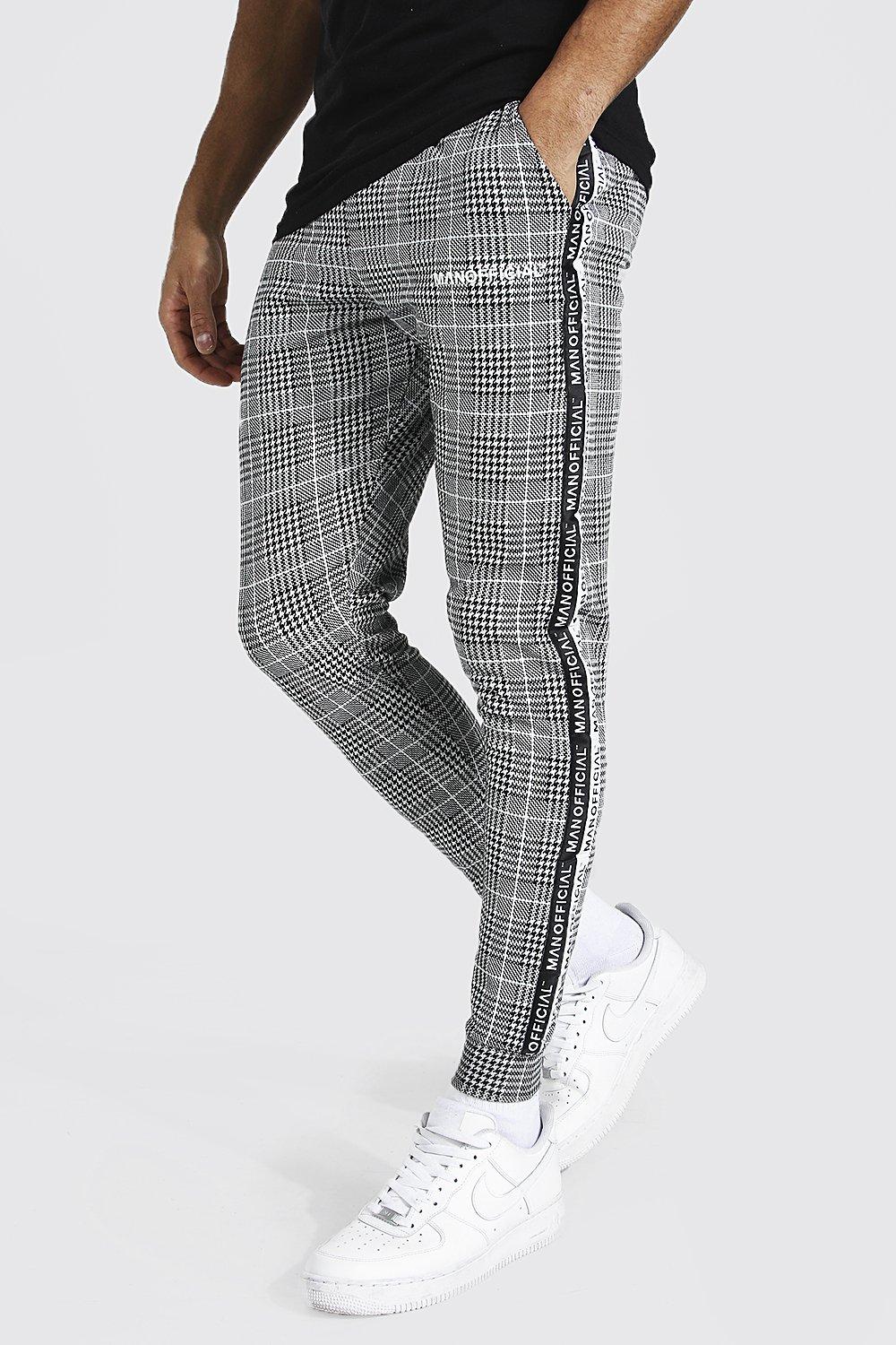 Boohooman smart cheap checked jogger