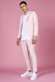 Light pink Skinny Plain Suit Jacket
