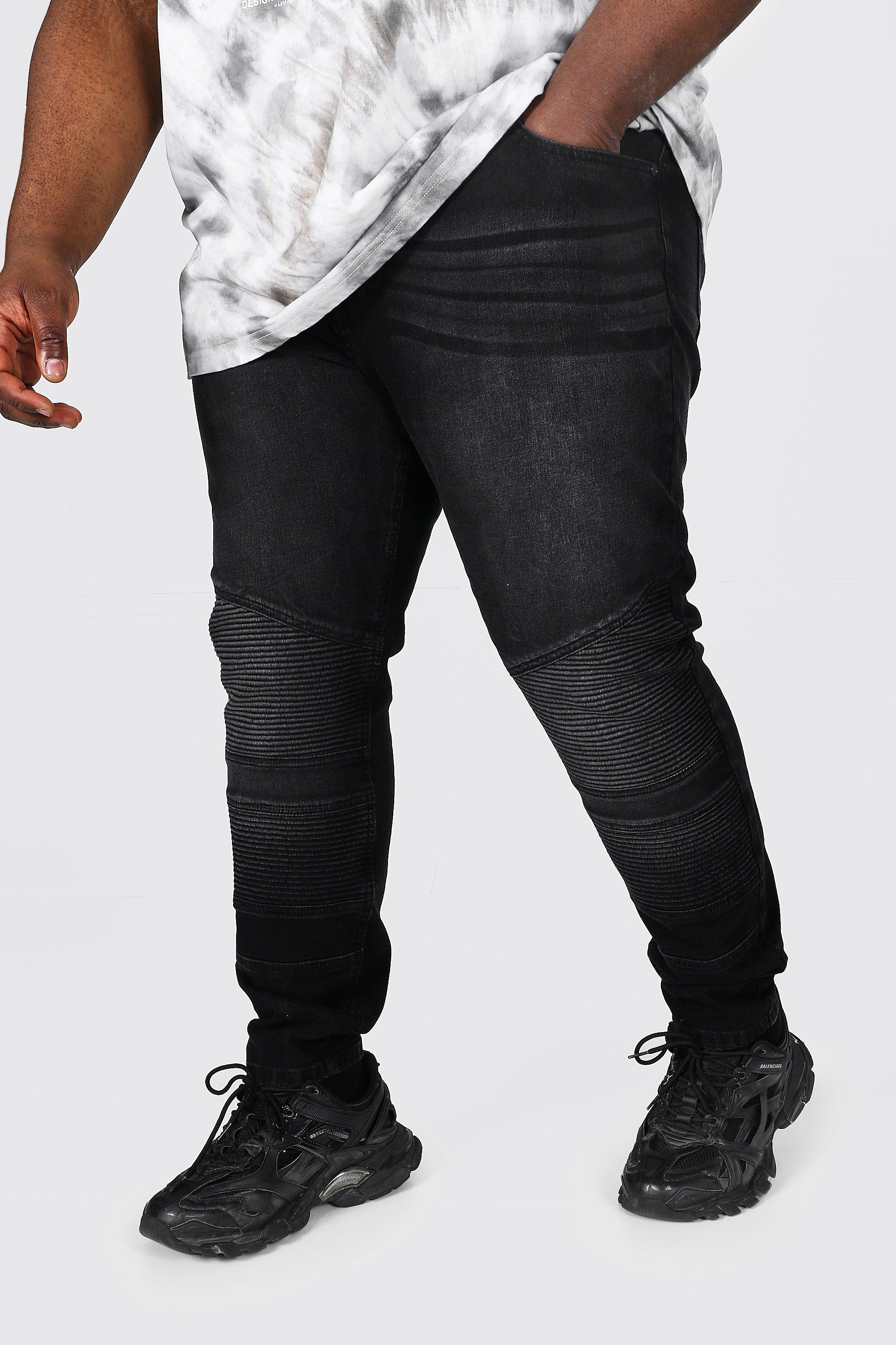 Fortælle Ass Busk Plus Size Skinny Fit Biker Jean | boohooMAN USA