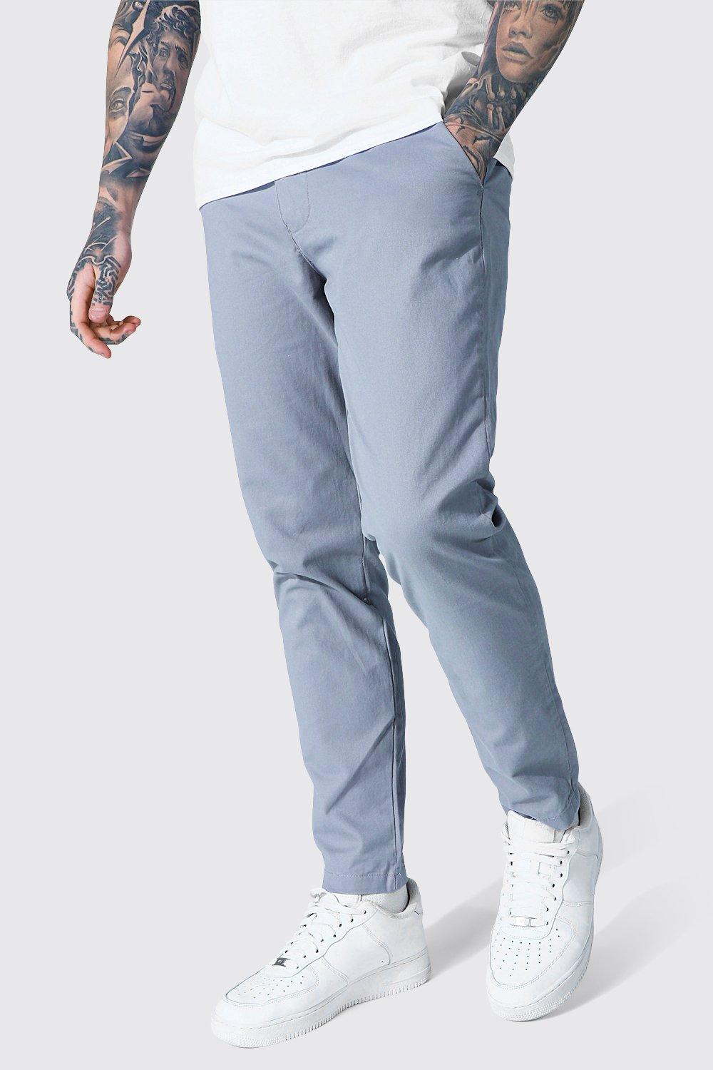 white slim fit chinos