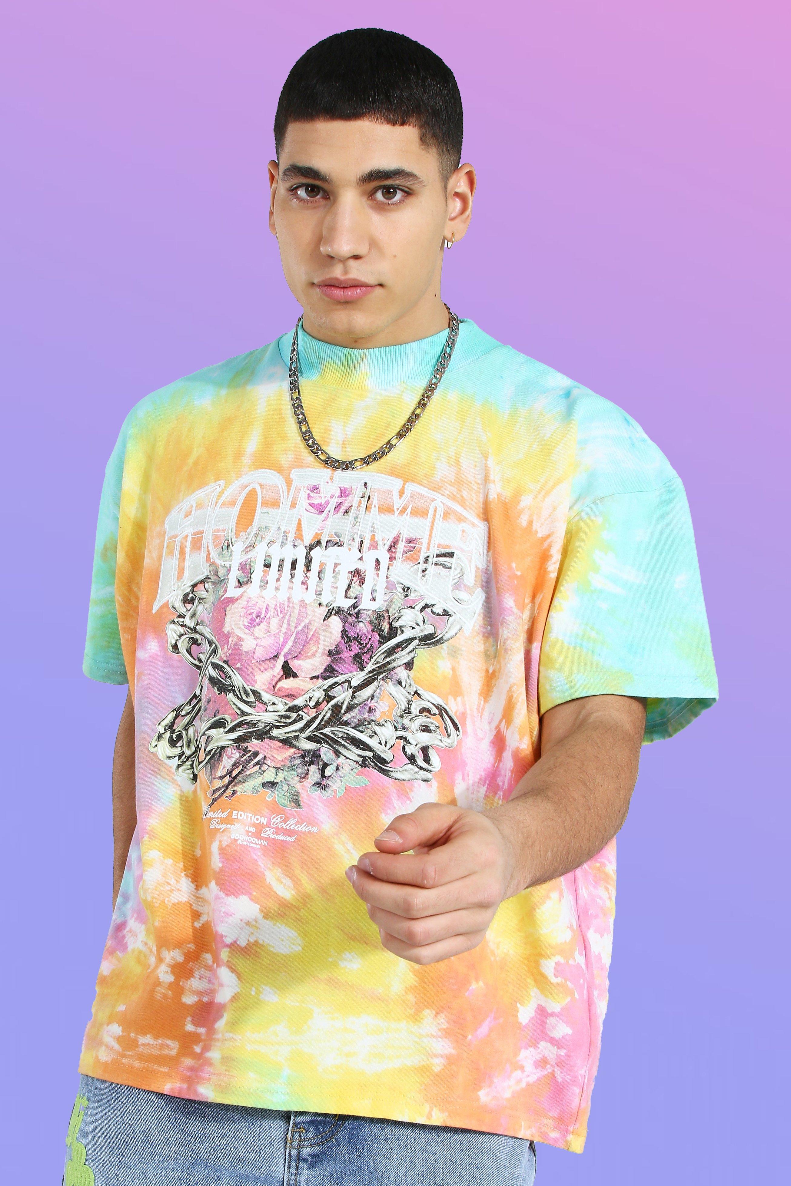 Oversized Heavyweight Tie Dye Printed T-shirt