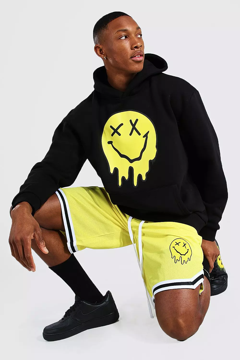 Boohooman shorts and hoodie best sale