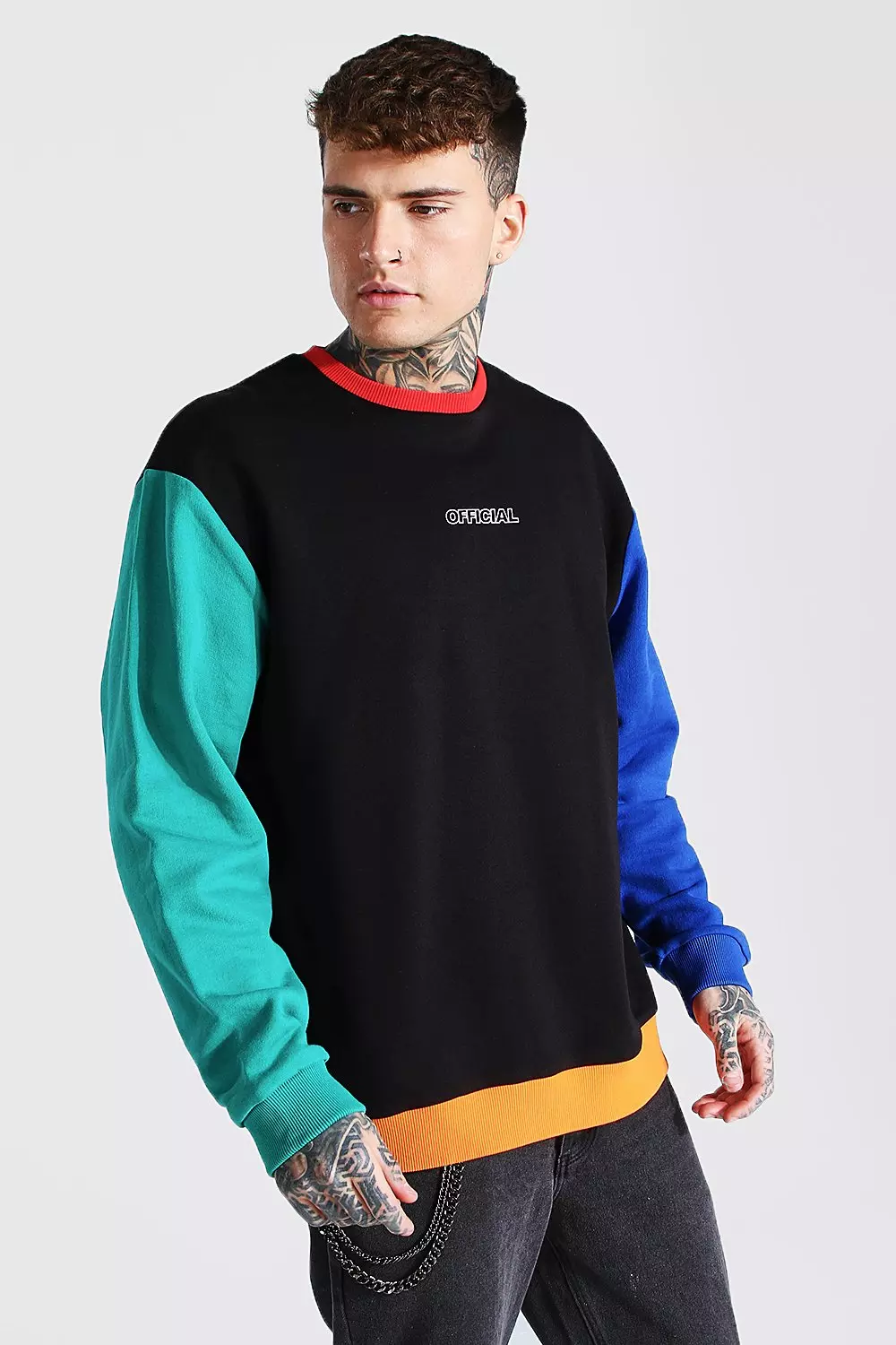 Pullover colour blocking hotsell