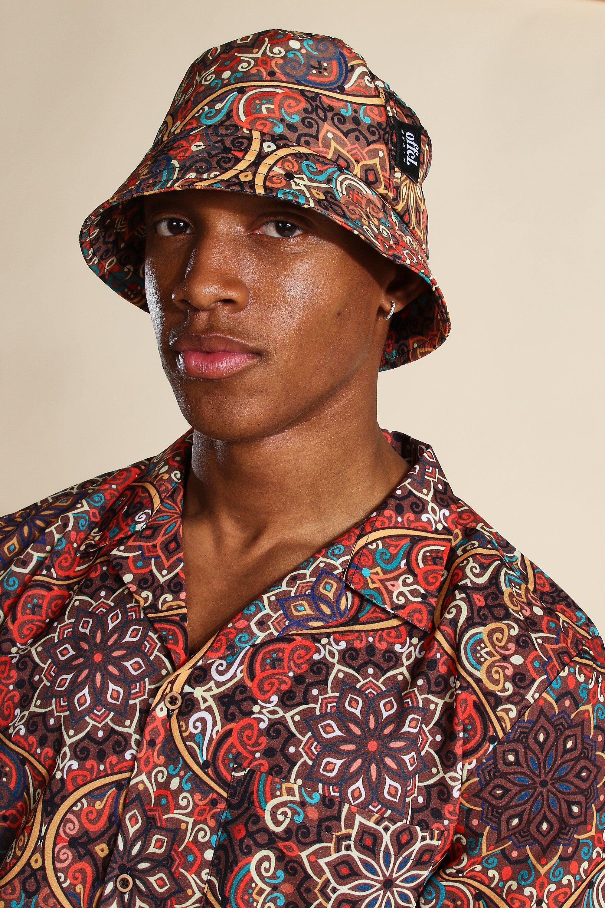 Pretty green cheap paisley bucket hat