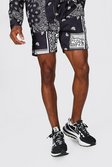 Black Middellange Soft-Shell Bandana Shorts