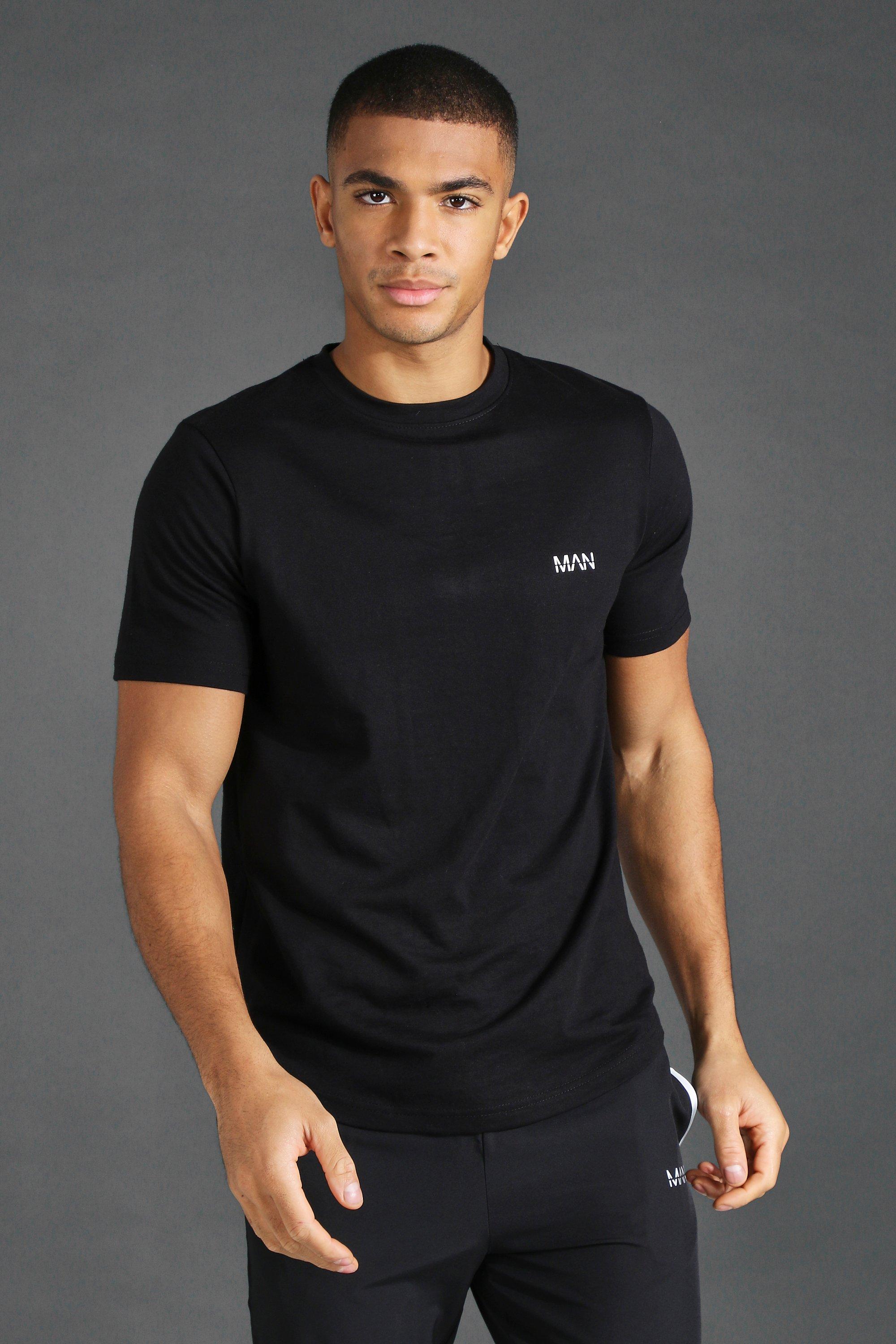 Man Gym T-shirt With Curved Hem