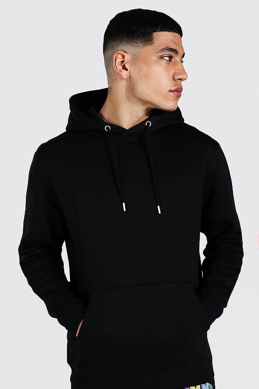 Boohoo man black store hoodie