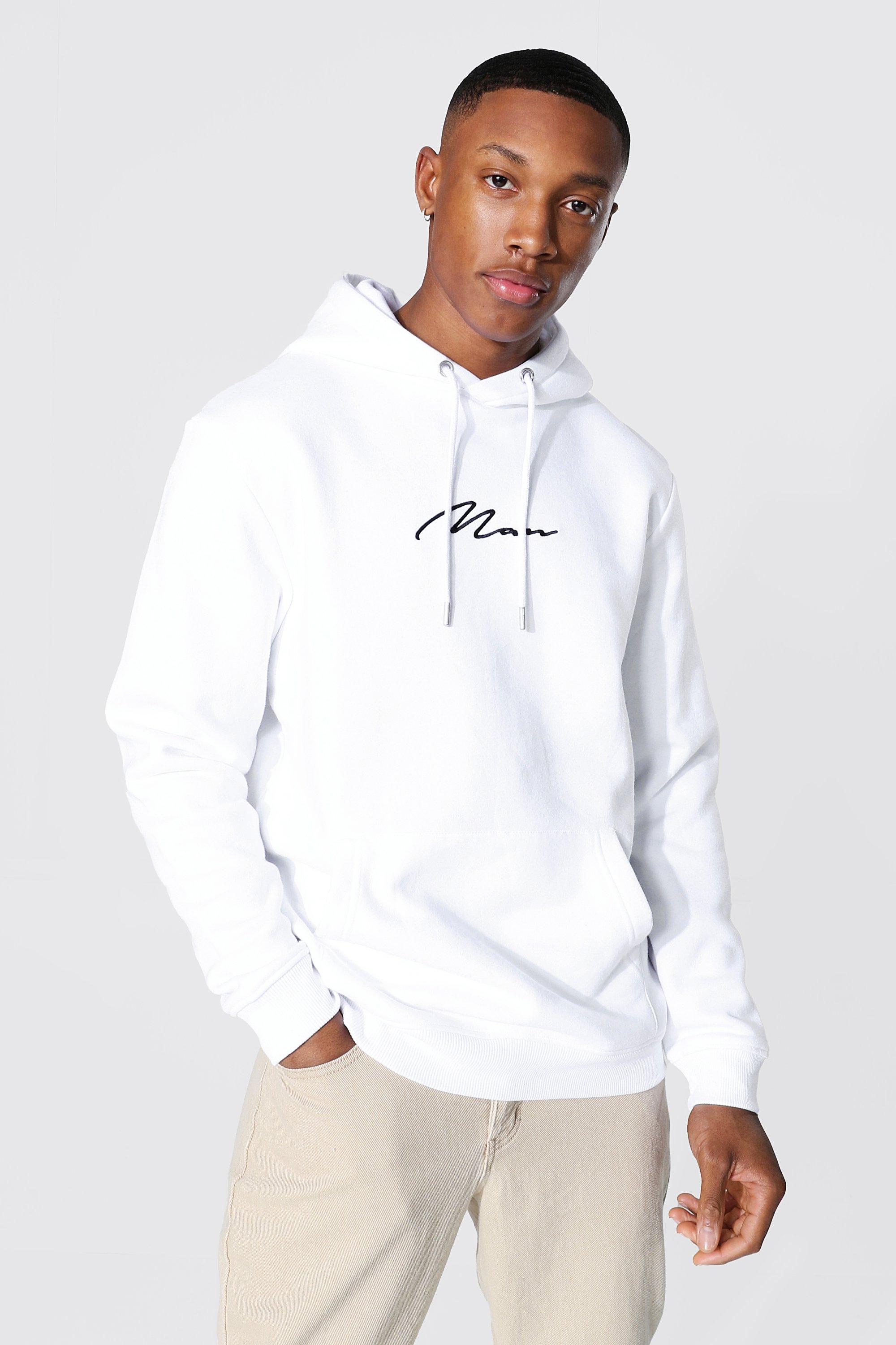 White boohooman hoodie new arrivals