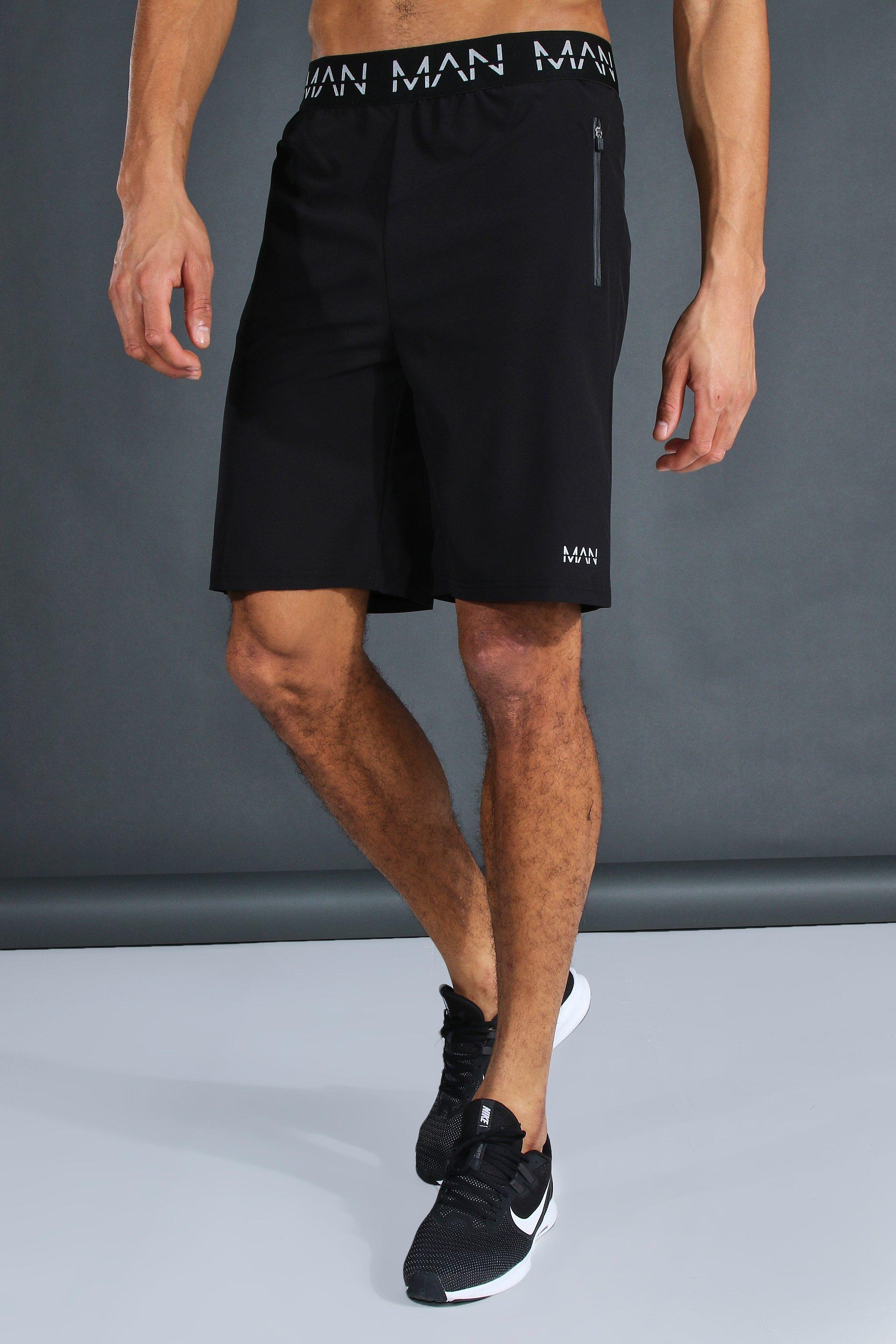 Tall Man Active Gym Shorts With Zip Pockets