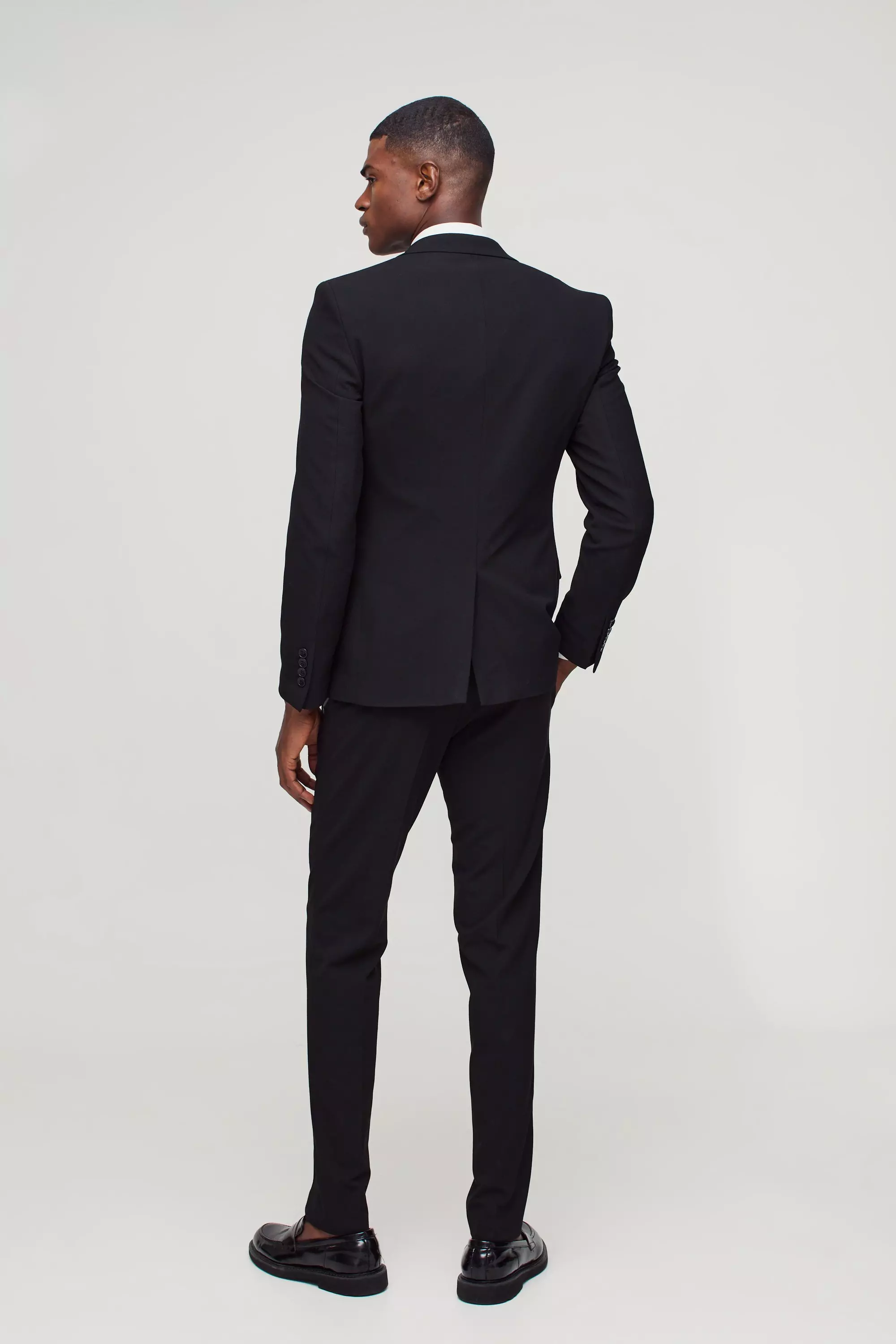 Skinny Black Single Breasted Jacket autre image