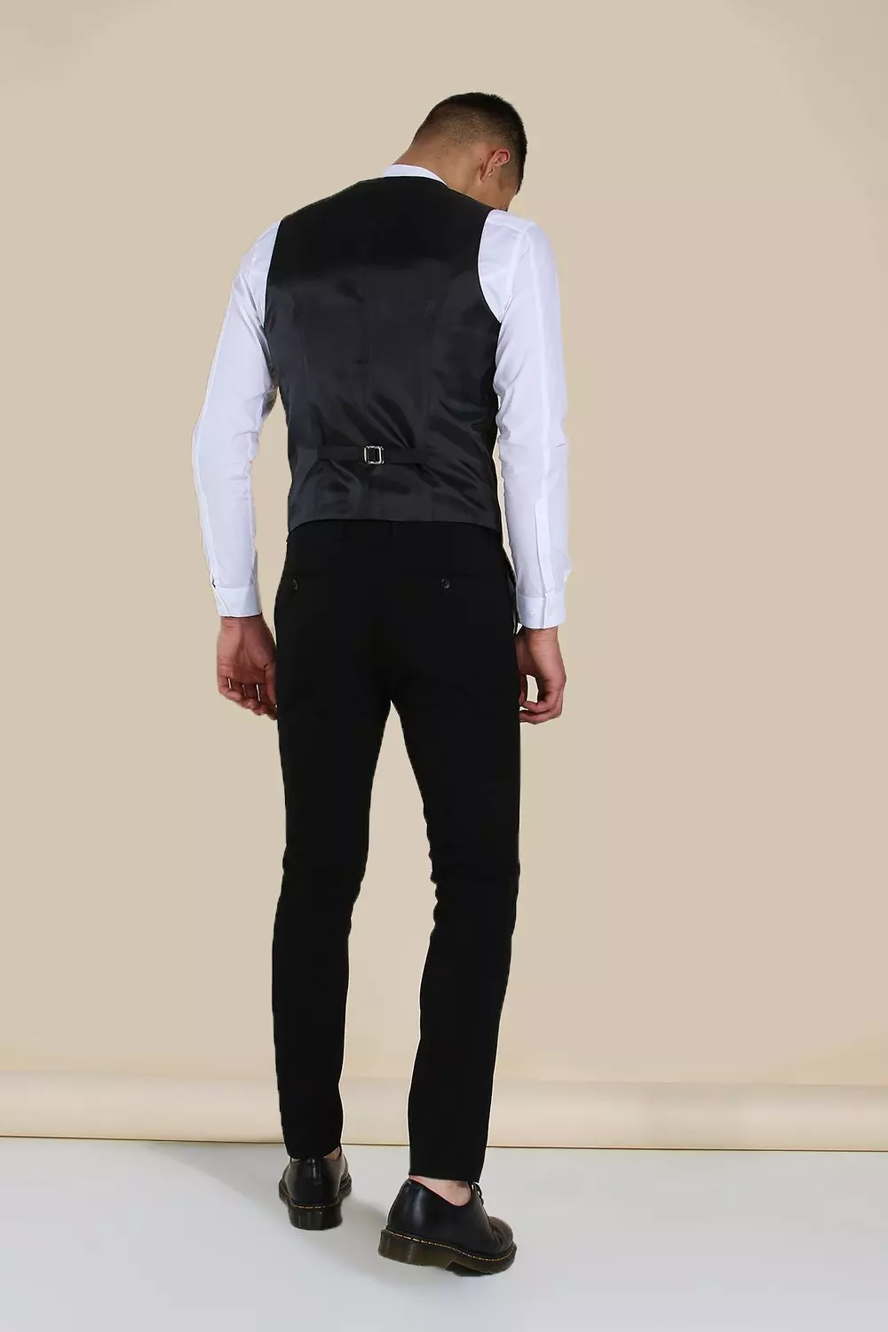Skinny Black Waistcoat alternative image