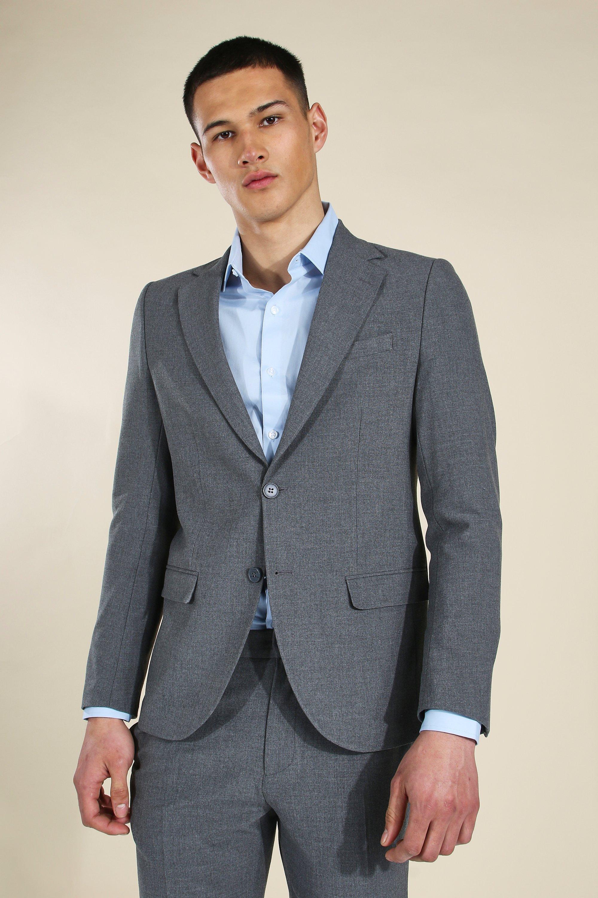 Veste de costume slim droite, Grey