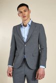 Slim Grey Single Breasted Suit Jacket