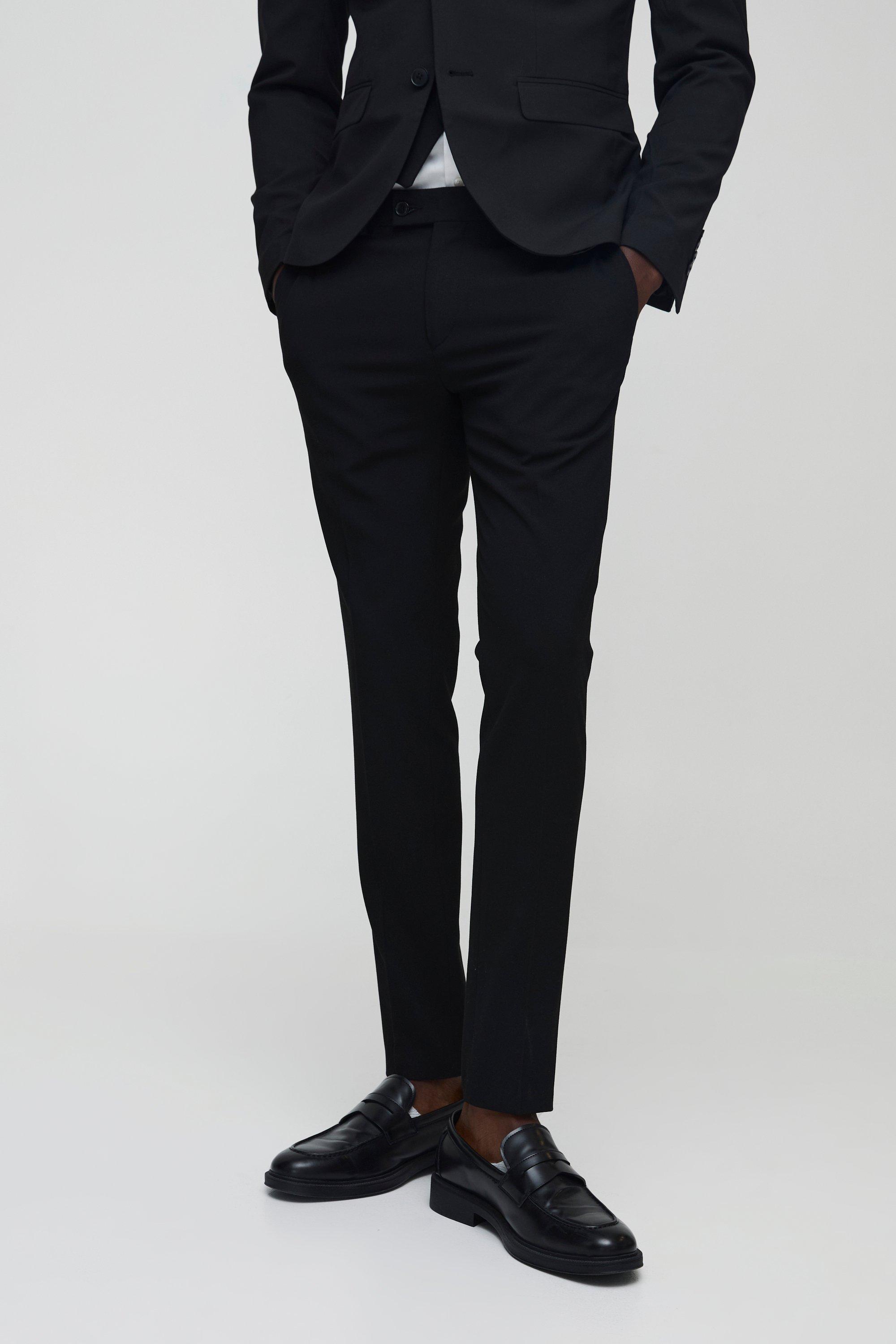 Super Skinny Black Dress Pants | boohooMAN USA