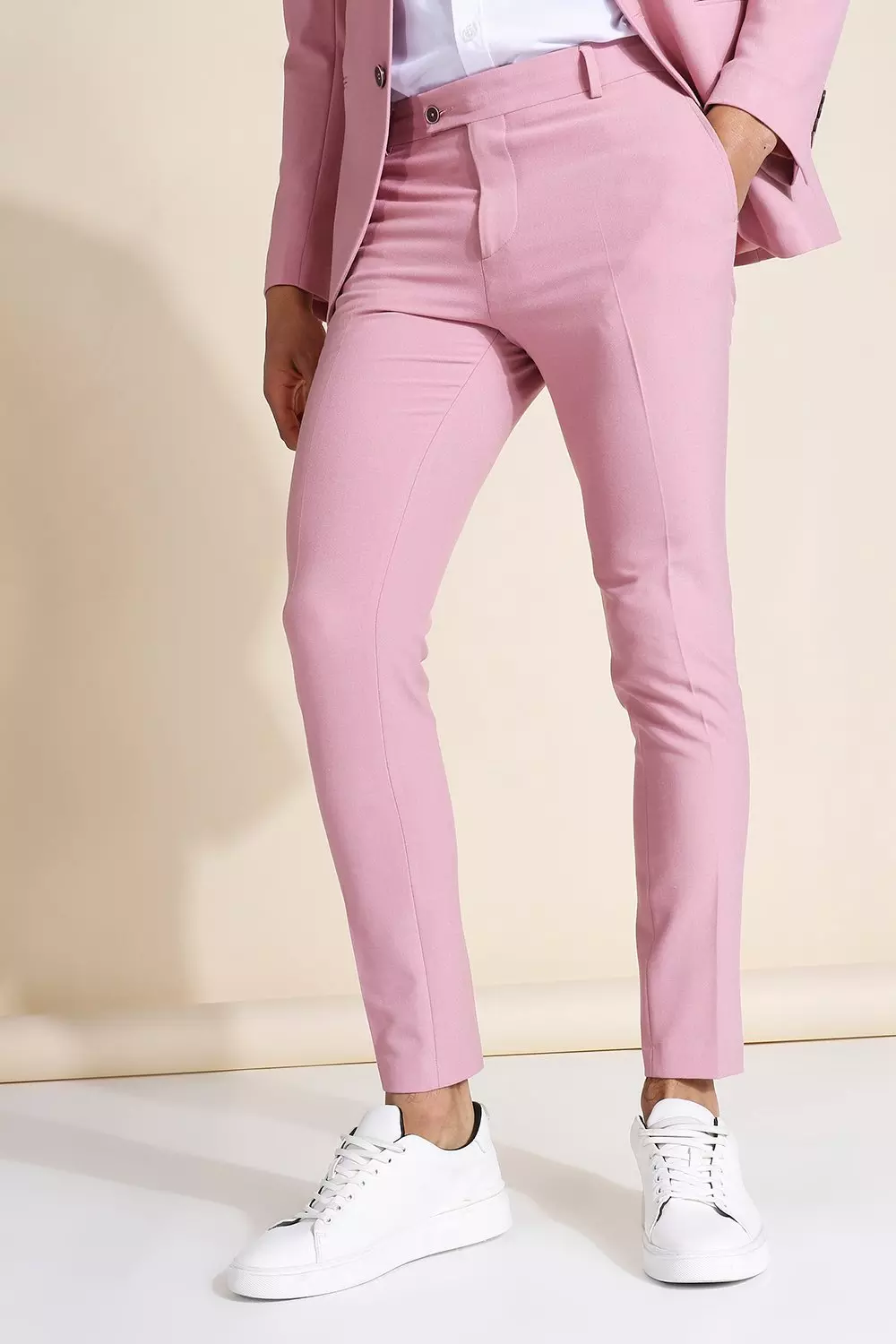 Super Skinny Pink Suit boohooMAN USA