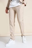 Stone Skinny Textured Suit Trousers