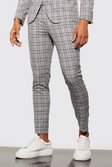 Super Skinny Grey Check Suit Trousers
