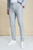 Skinny Grey Pinstripe Dress Pants