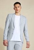 Skinny Grey Pinstripe Single Breasted Jacket
