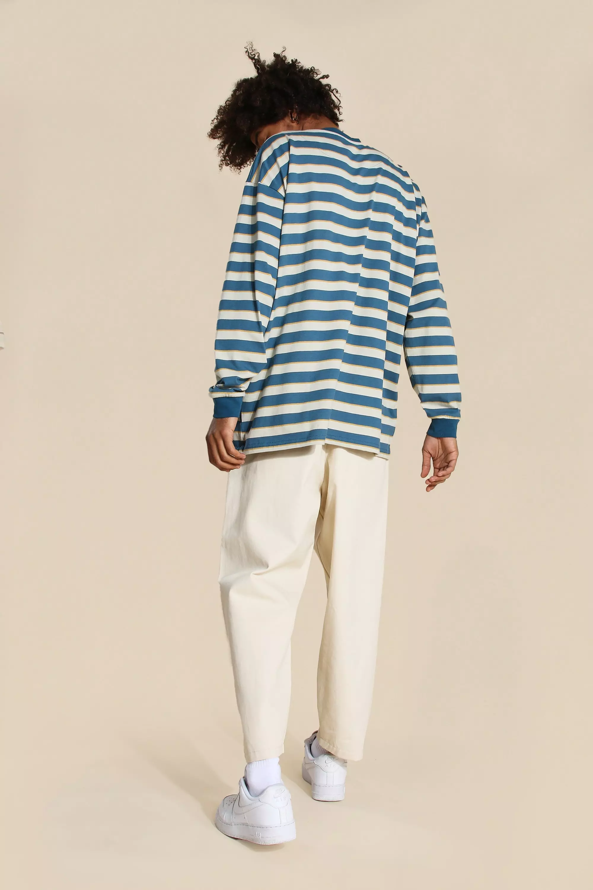 Ecru Fixed Waist Skate Fit Cropped Chino Trouser alternative image