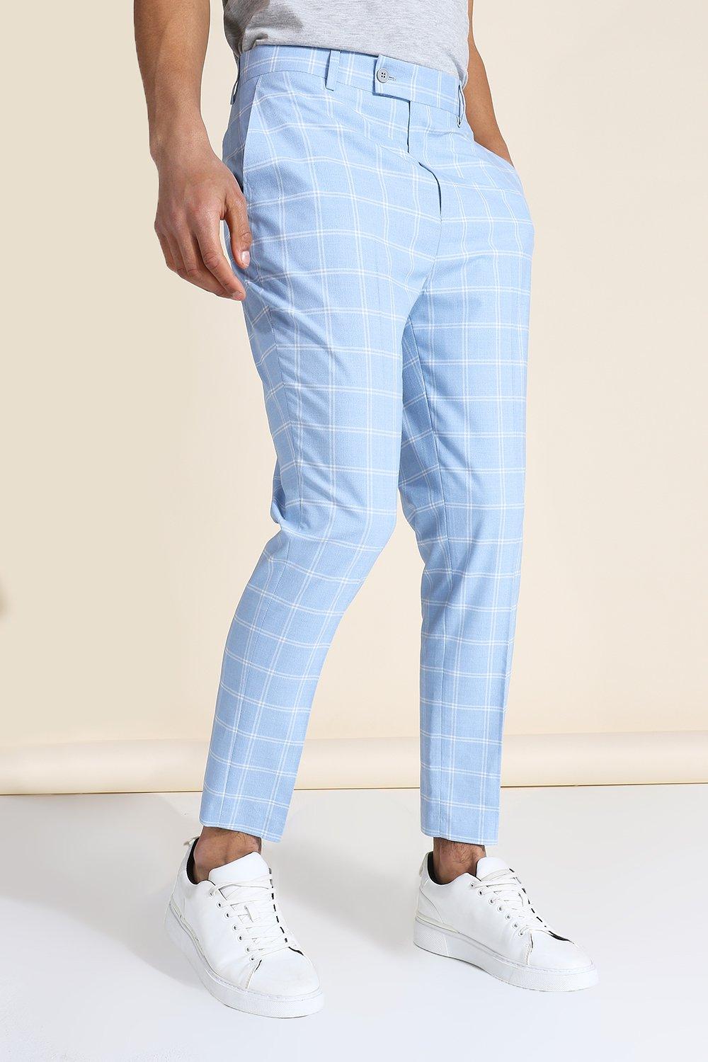 Boohooman checkered sale trousers