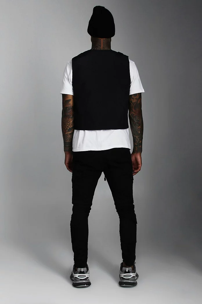 Nylon Utility Vest With Buckles | boohooMAN UK Nylon Utility Vest With Buckles | boohooMAN UK