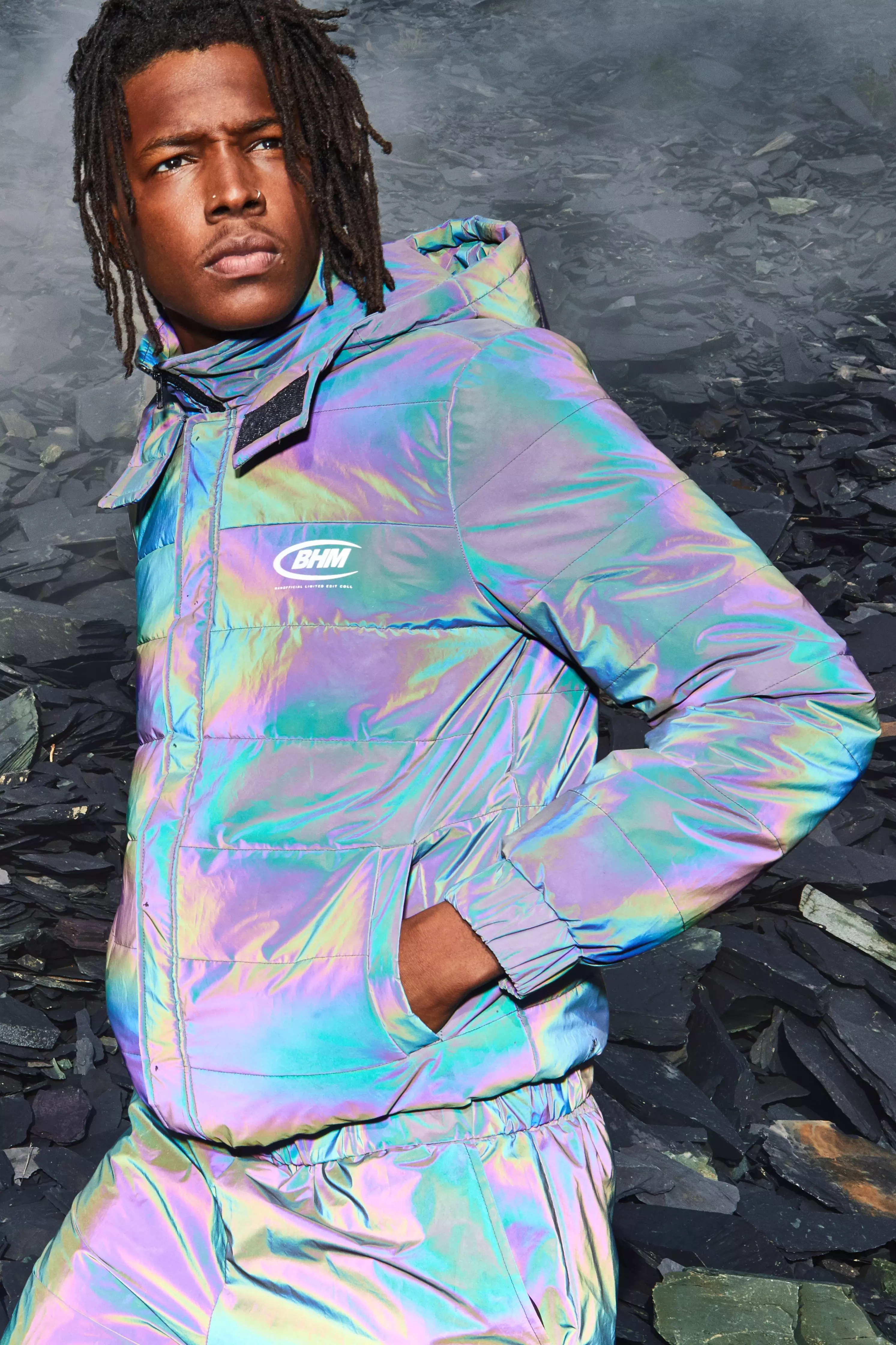 Rainbow reflective bubble coat on sale