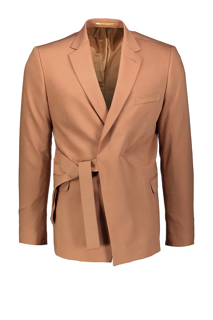 Plain Tie Waist Belt Double Breasted Jacket | boohooMAN UK Plain Tie Waist Belt Double Breasted Jacket | boohooMAN UK