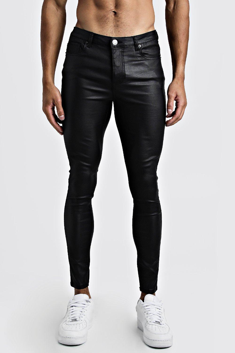 pu coated skinny jeans