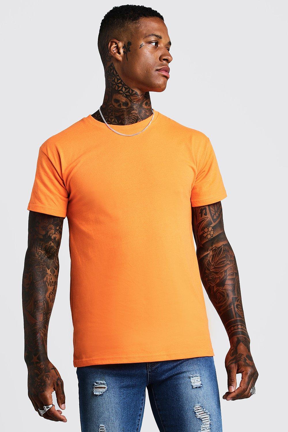 fluorescent orange shirt