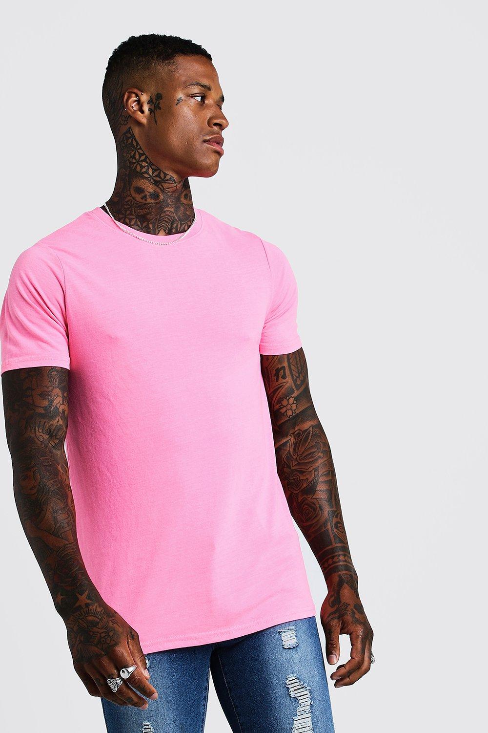 Neon Pink Washed Oversized T Shirt